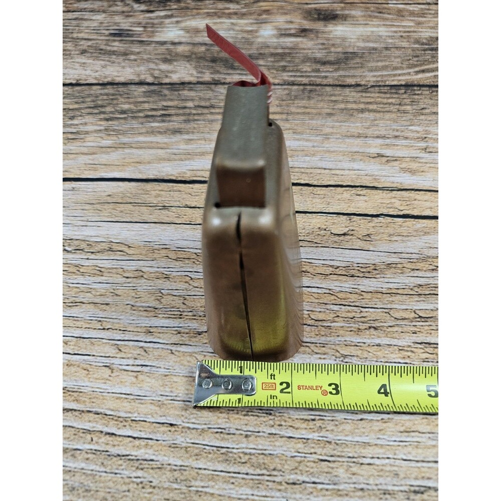 Vintage Copper Toned Cowbell Nice Sound Patina Of Age 5" - Picture 8 of 9